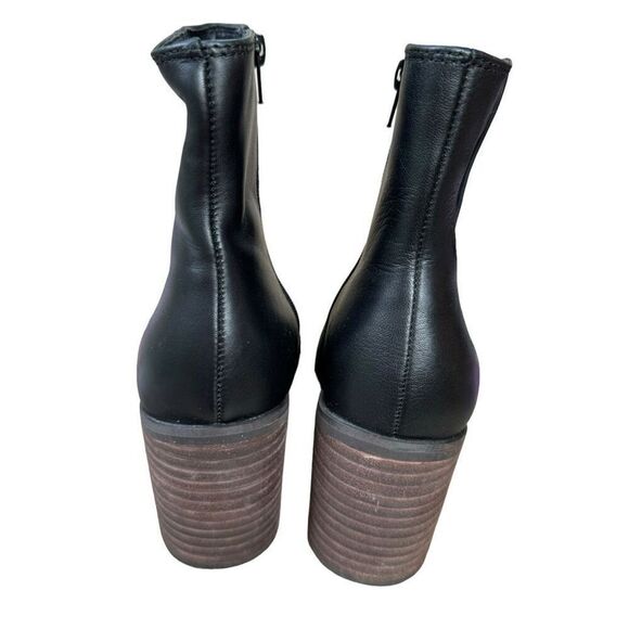 Lucky Brand black leather booties block heel 3” size 9/40 - Picture 3 of 6